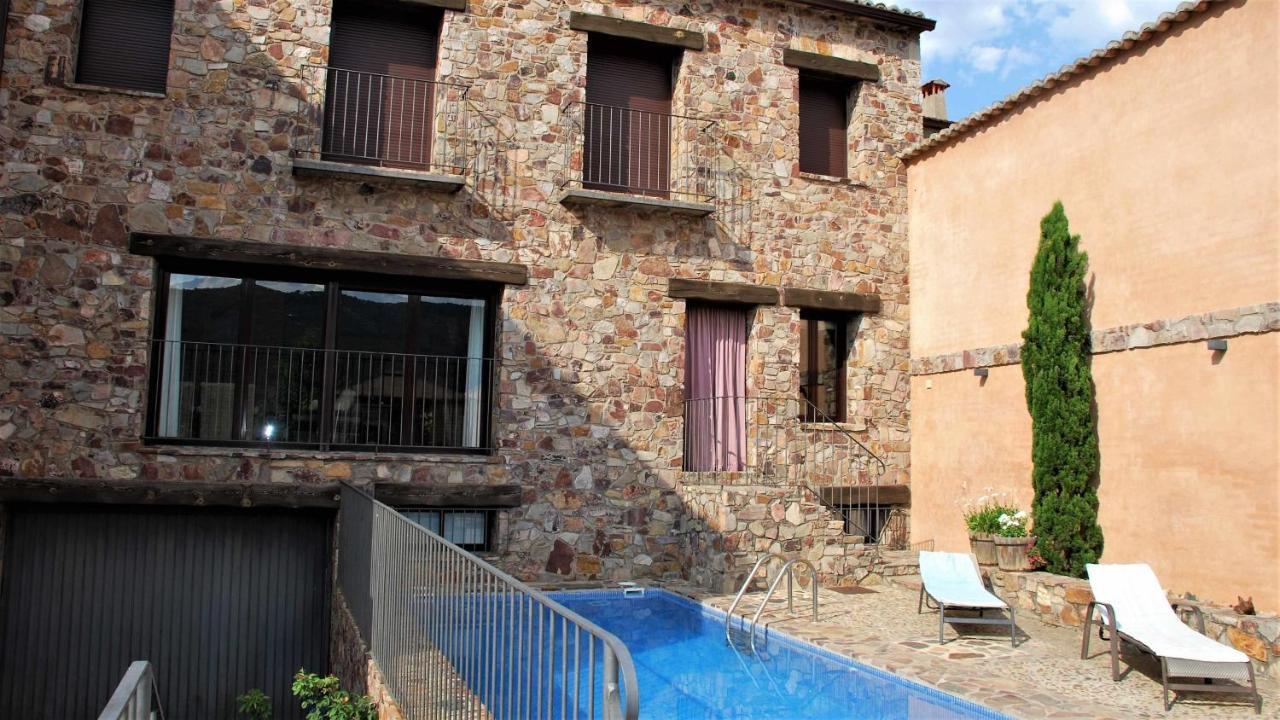 Casa de cuatro habitaciones con piscina privada en Cabañeros Navas de Estena Exterior foto